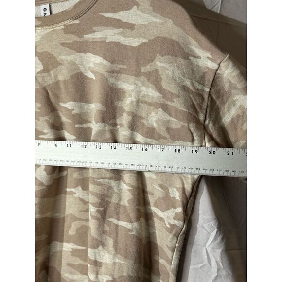 Athleta Oversized Pullover Sweatshirt S Luxe Oatmeal Camo Crewneck Athleisure - Picture 5 of 10